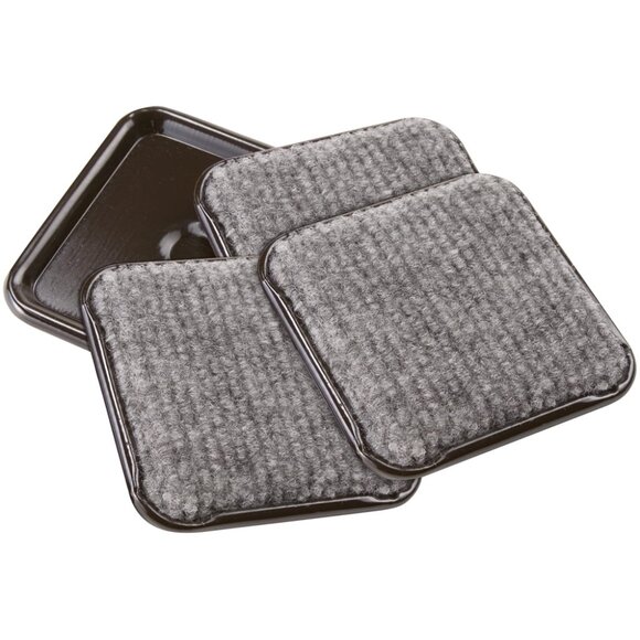 (72) SOFTTOUCH 2 1/2" SQUARES REUSABLE CARPET BOTTOM FURNITURE FLOOR PROTECTION - Picture 3 of 7
